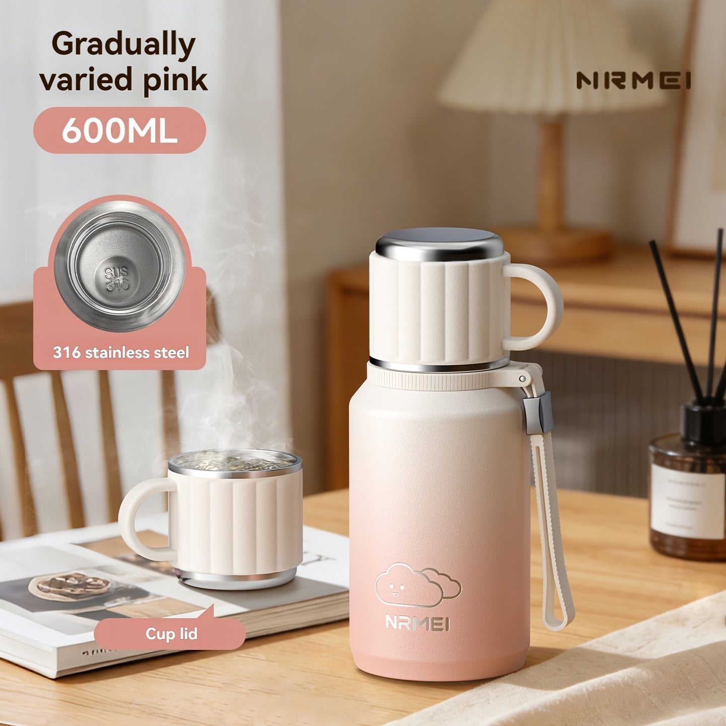 Stainless Steel Vacuum Insulated Bottle, Travel Water Flask