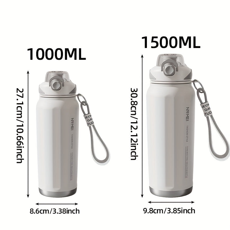 316 Stainless Steel Vacuum Cup for Keeping Hot And Cold, Dual-Use, Car Cup Holder Design, Splash-Proof Lid, with Straw, Sports Water Bottle, Sports Cup