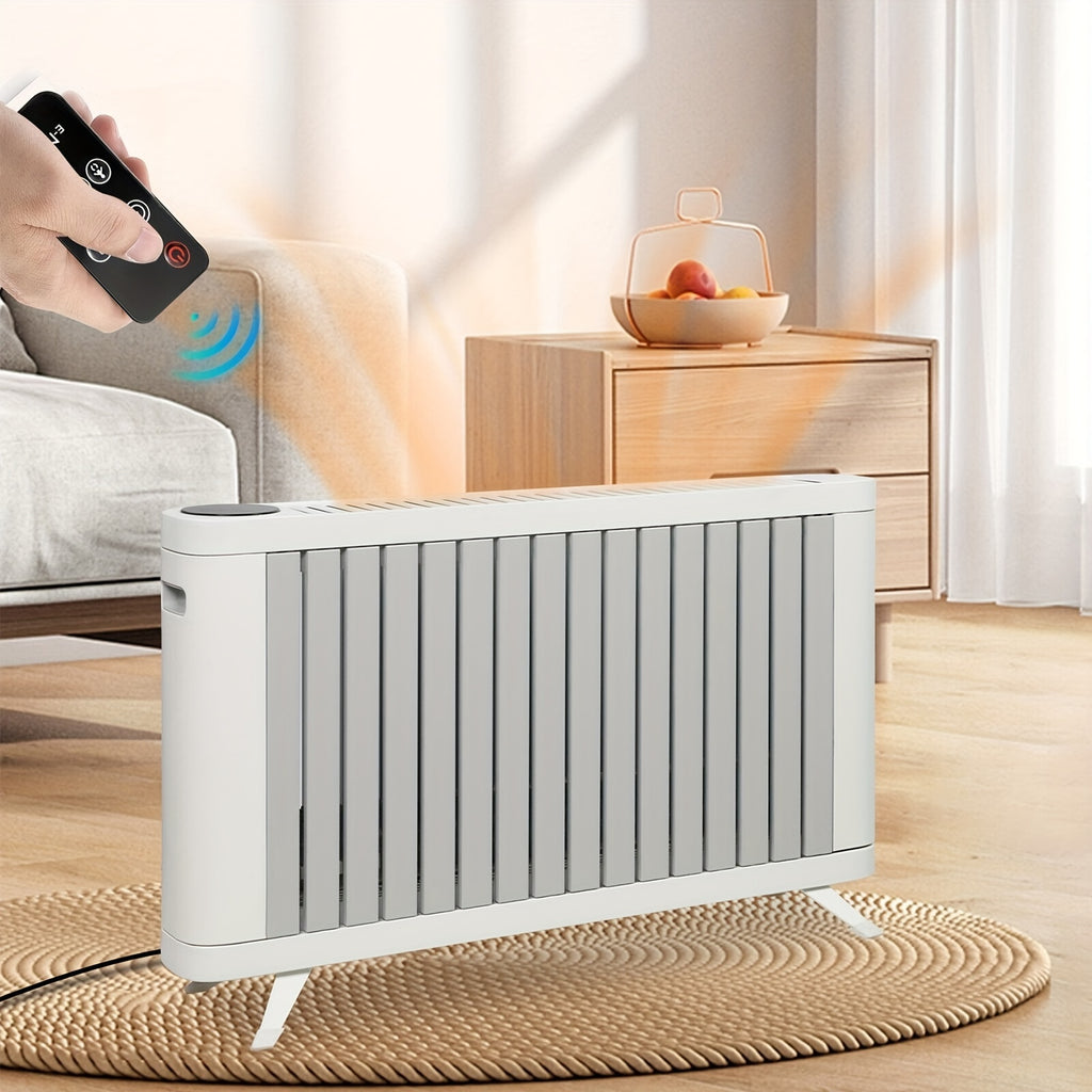 Electric Space Heater (600W-1500W) with LED Touch Screen Control, Tip-Over And Overheat Protection, 3 Heating Modes, Portable Heater for Bedroom Home Office