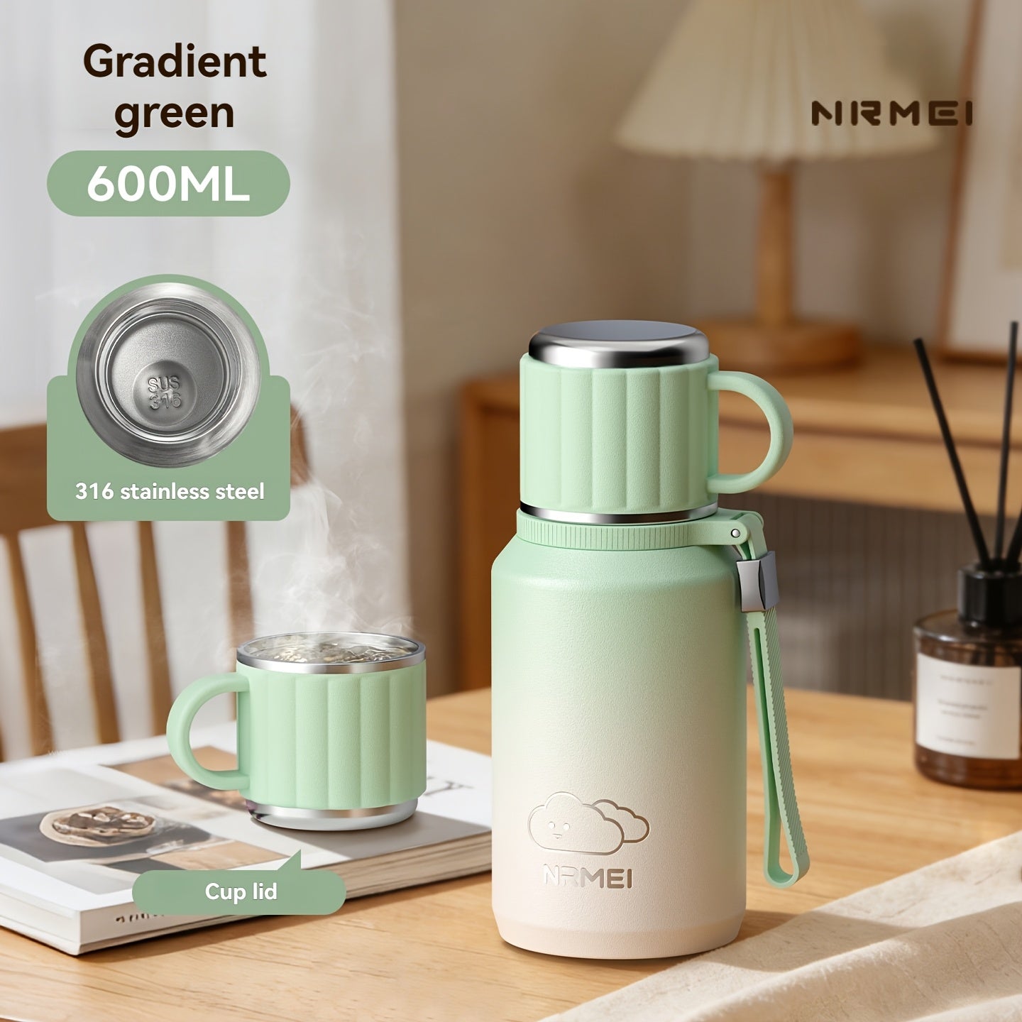 Stainless Steel Vacuum Insulated Bottle, Travel Water Flask