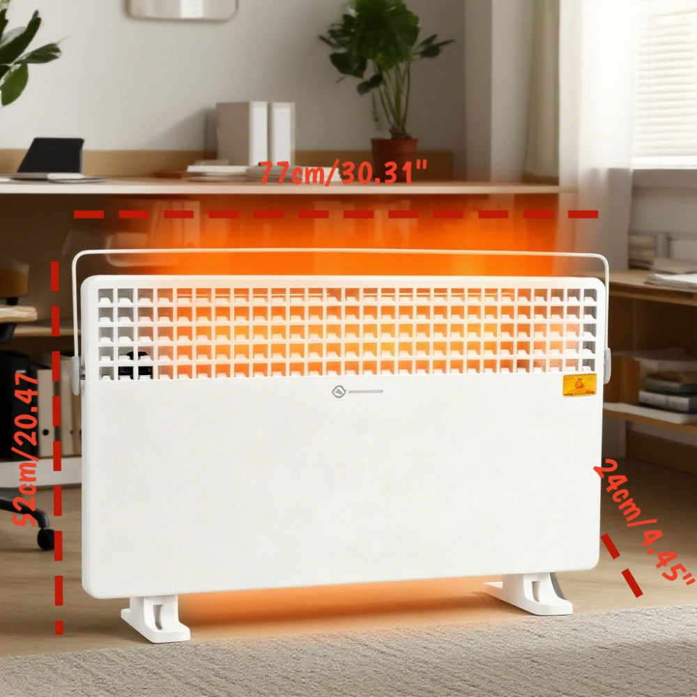 Convection Space Heater 1500W, Whole Room Heater with Wall And Floor Mount, 3 Heat Settings And Adjustable Thermostat, for Home Office, White