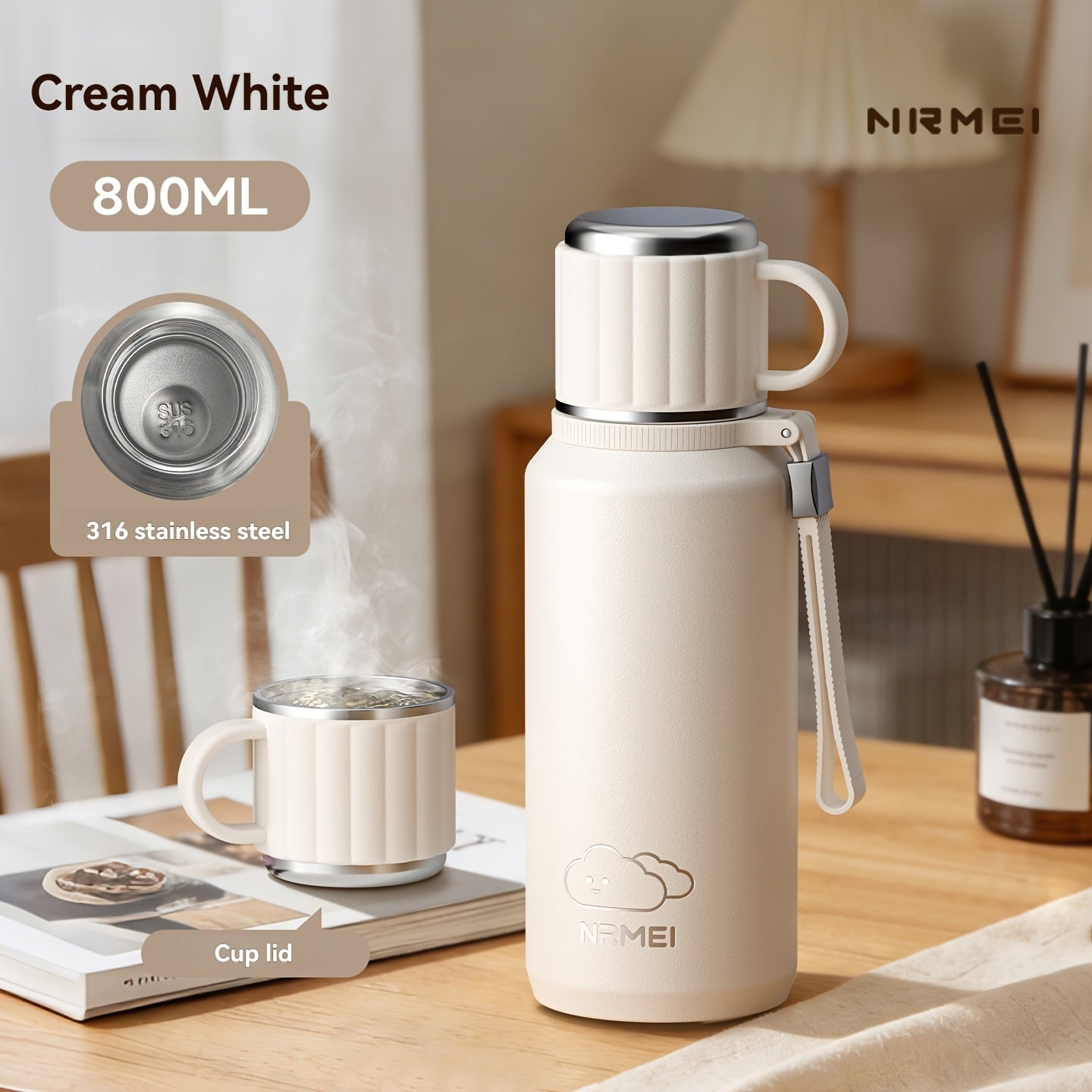 Stainless Steel Vacuum Insulated Bottle, Travel Water Flask