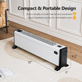 48''\u002F 32'' Electric Baseboard Heater, 1500W Convection Space Heater W\u002F Adjustable Heating Modes, Overheat & Tip-Over Protection for Indoor Home Bedroom Office
