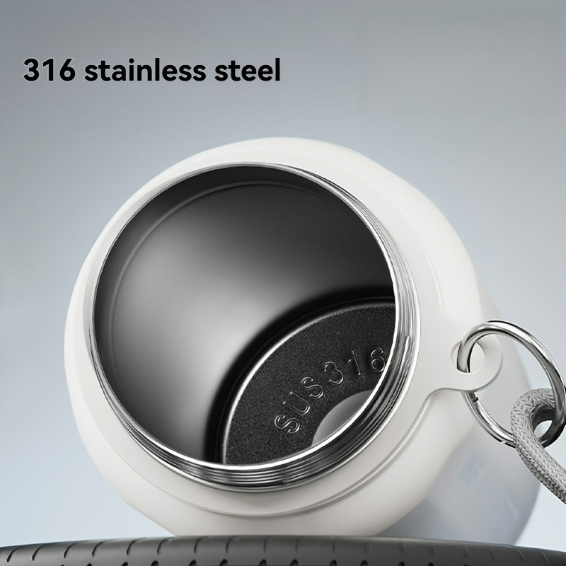 316 Stainless Steel Vacuum Cup for Keeping Hot And Cold, Dual-Use, Car Cup Holder Design, Splash-Proof Lid, with Straw, Sports Water Bottle, Sports Cup