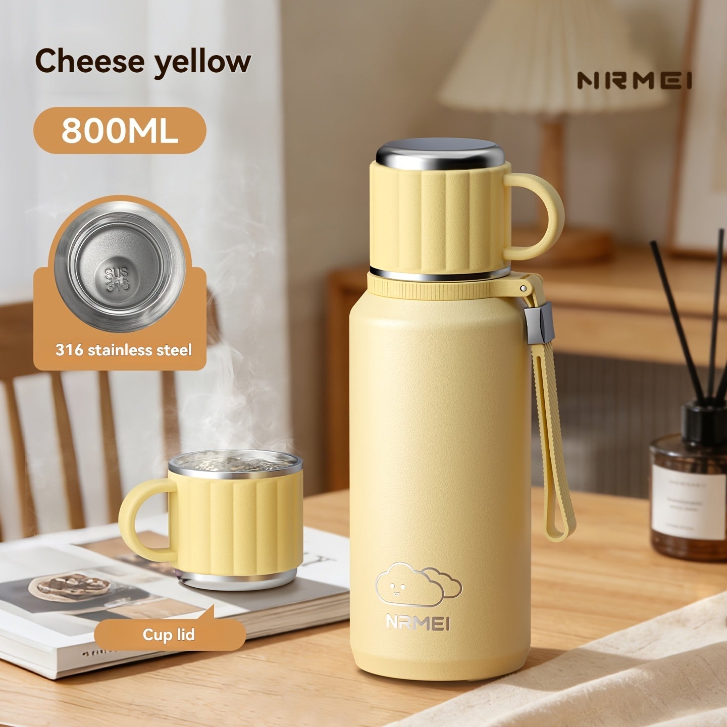 Stainless Steel Vacuum Insulated Bottle, Travel Water Flask