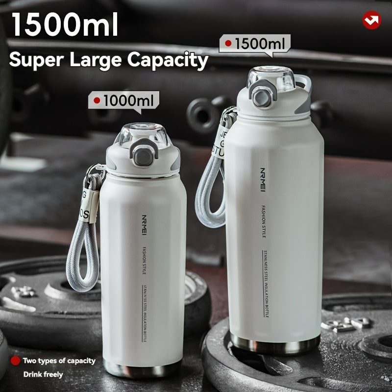 316 Stainless Steel Vacuum Cup for Keeping Hot And Cold, Dual-Use, Car Cup Holder Design, Splash-Proof Lid, with Straw, Sports Water Bottle, Sports Cup