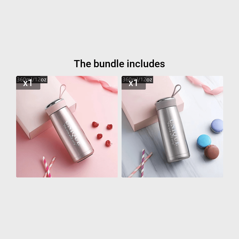 1pc Vacuum Flask Insulated Bottle Cup Insulation Vacuum Bottle Small Travel Bottle Cute 304 Stainless Steel Student Ladies Tea Coffee Water Bottle Cup