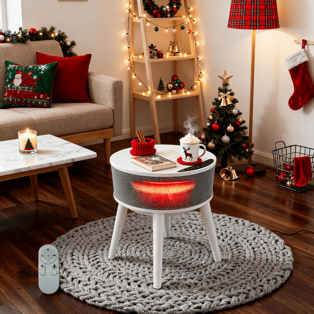 PTC Ceramic Heater 1500W with LED Display, 600-699 Sq Ft, Remote, Auto-Oscillating Tripod Furniture Design, Portable Desktop Freestanding, Cooling Adjustment, Overheat Protection, Ideal for Household, Bedroom, Living Room, Christmas Gifts