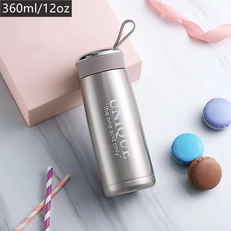 1pc Vacuum Flask Insulated Bottle Cup Insulation Vacuum Bottle Small Travel Bottle Cute 304 Stainless Steel Student Ladies Tea Coffee Water Bottle Cup