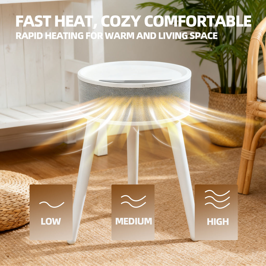 PTC Ceramic Heater 1500W with LED Display, 600-699 Sq Ft, Remote, Auto-Oscillating Tripod Furniture Design, Portable Desktop Freestanding, Cooling Adjustment, Overheat Protection, Ideal for Household, Bedroom, Living Room, Christmas Gifts