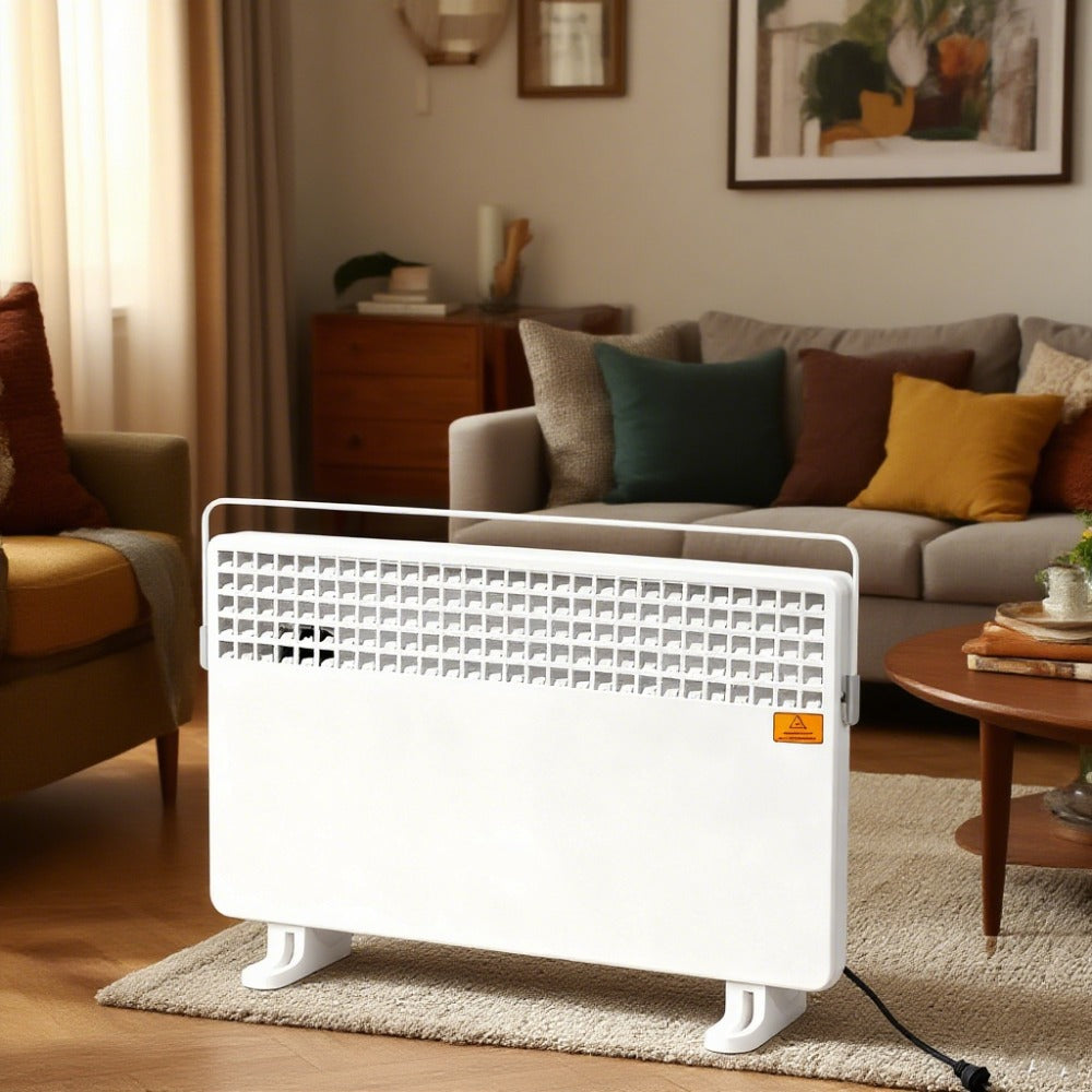 Convection Space Heater 1500W, Whole Room Heater with Wall And Floor Mount, 3 Heat Settings And Adjustable Thermostat, for Home Office, White