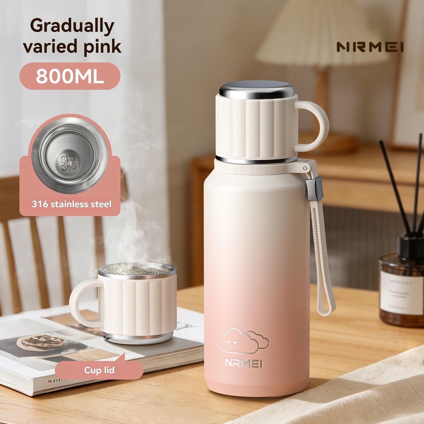 Stainless Steel Vacuum Insulated Bottle, Travel Water Flask