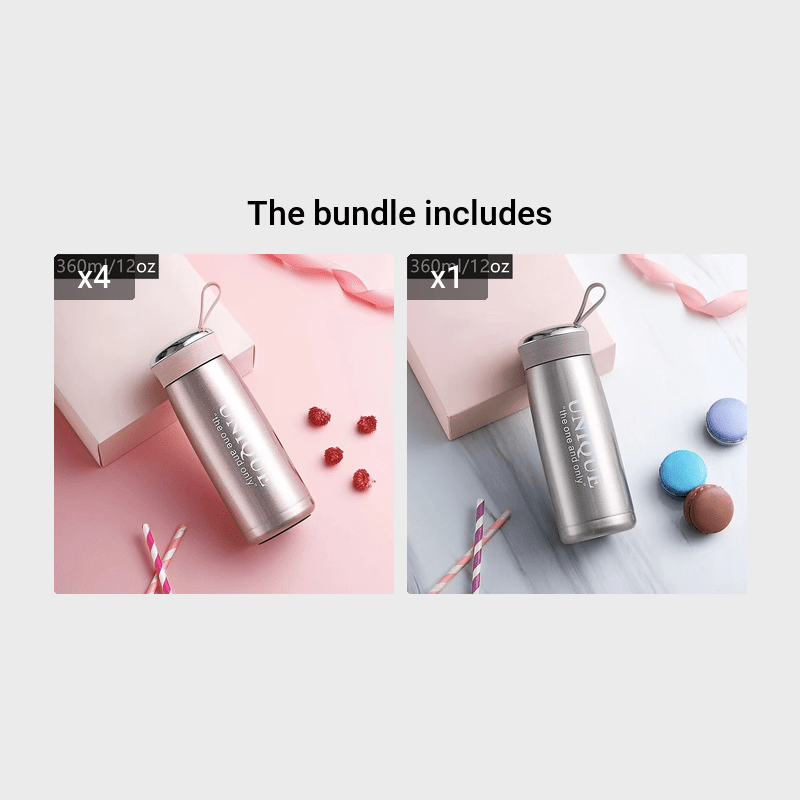 1pc Vacuum Flask Insulated Bottle Cup Insulation Vacuum Bottle Small Travel Bottle Cute 304 Stainless Steel Student Ladies Tea Coffee Water Bottle Cup