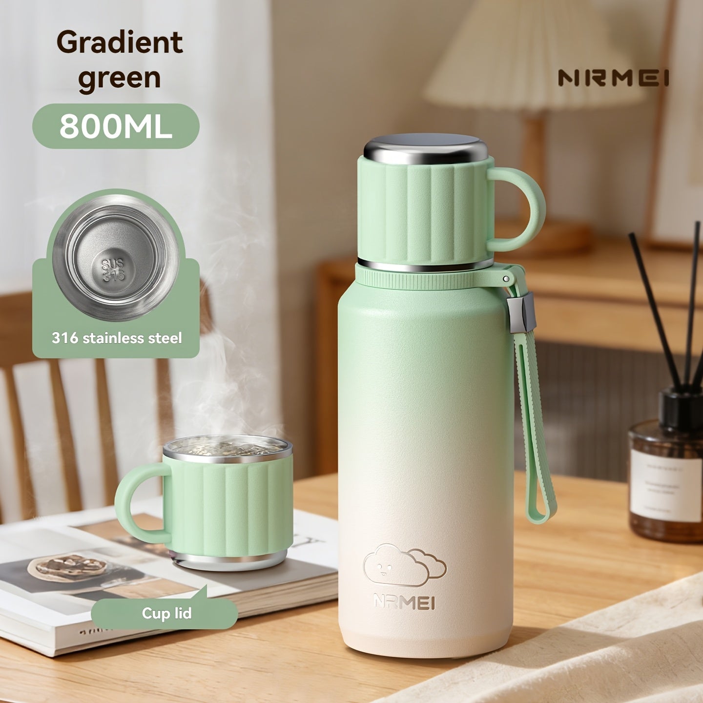 Stainless Steel Vacuum Insulated Bottle, Travel Water Flask
